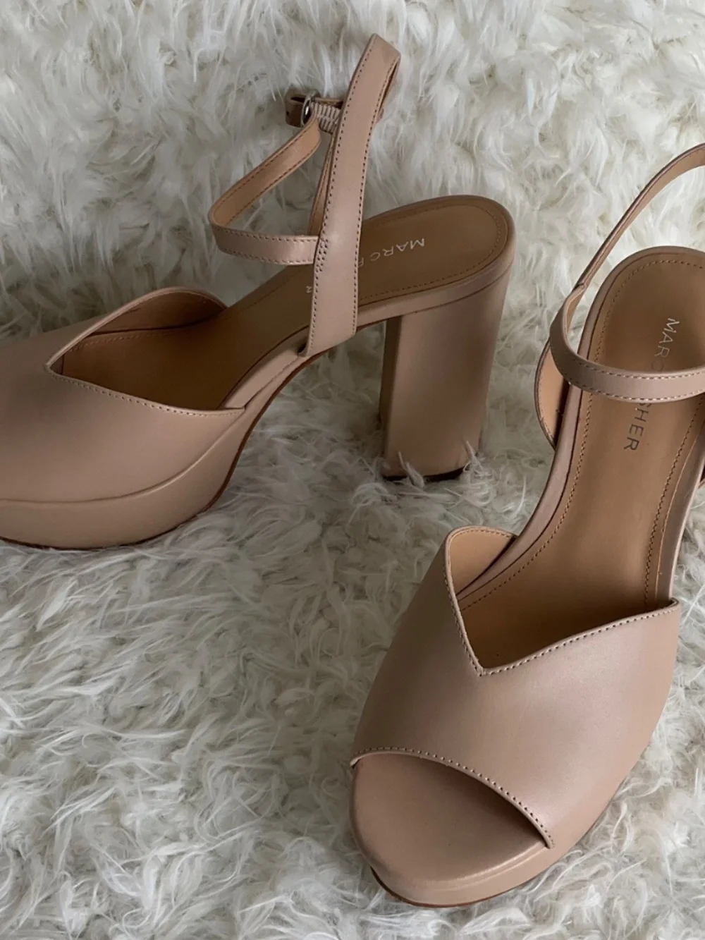 MARC FISHER WOMEN'S BEIGE PLATFORM SHOES~SIZE 7.5!